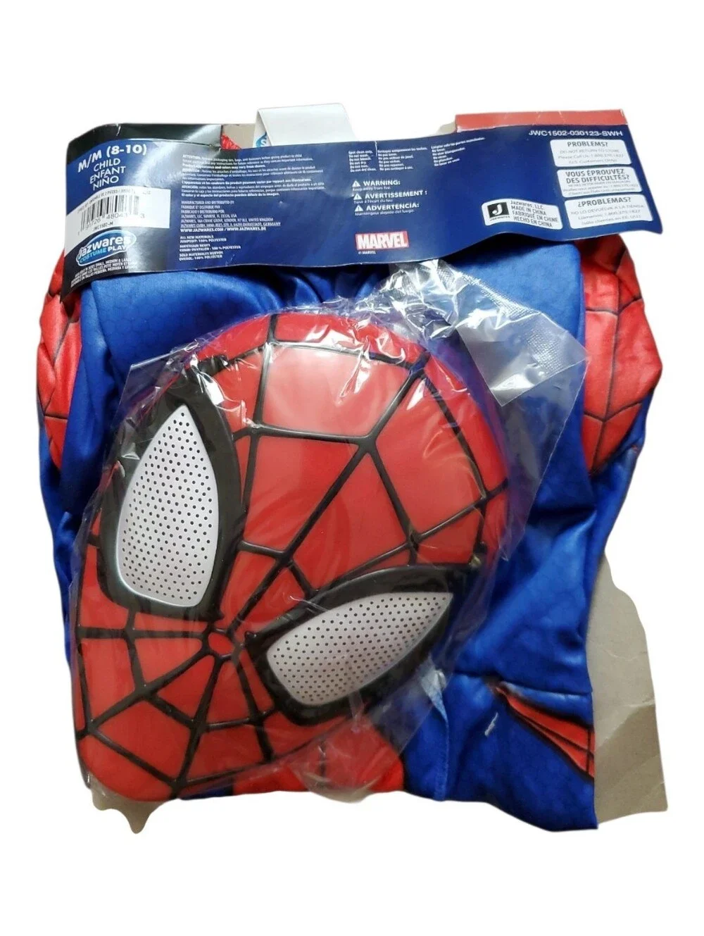 Jazwares Marvel Spider-Man Official Kid Costume NIP Size: M (8-10)